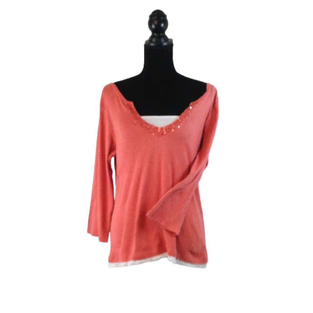 #C52 Style & Co. Women’s Low Cut  Long Sleeve Tee